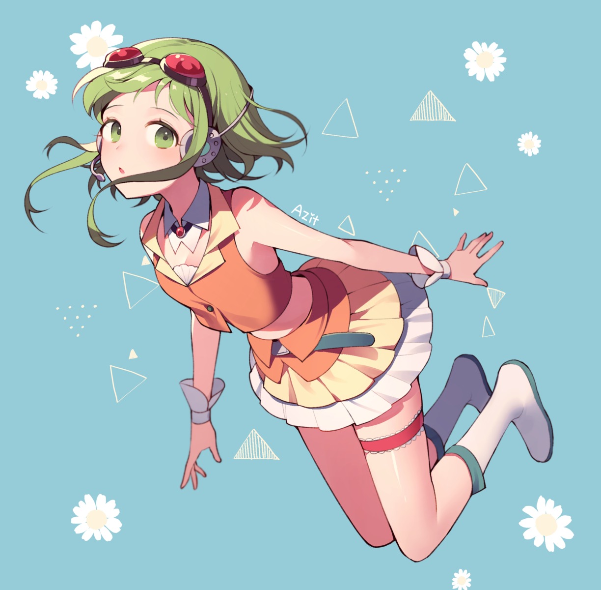 azit_(down), garter, gumi, headphones, vocaloid