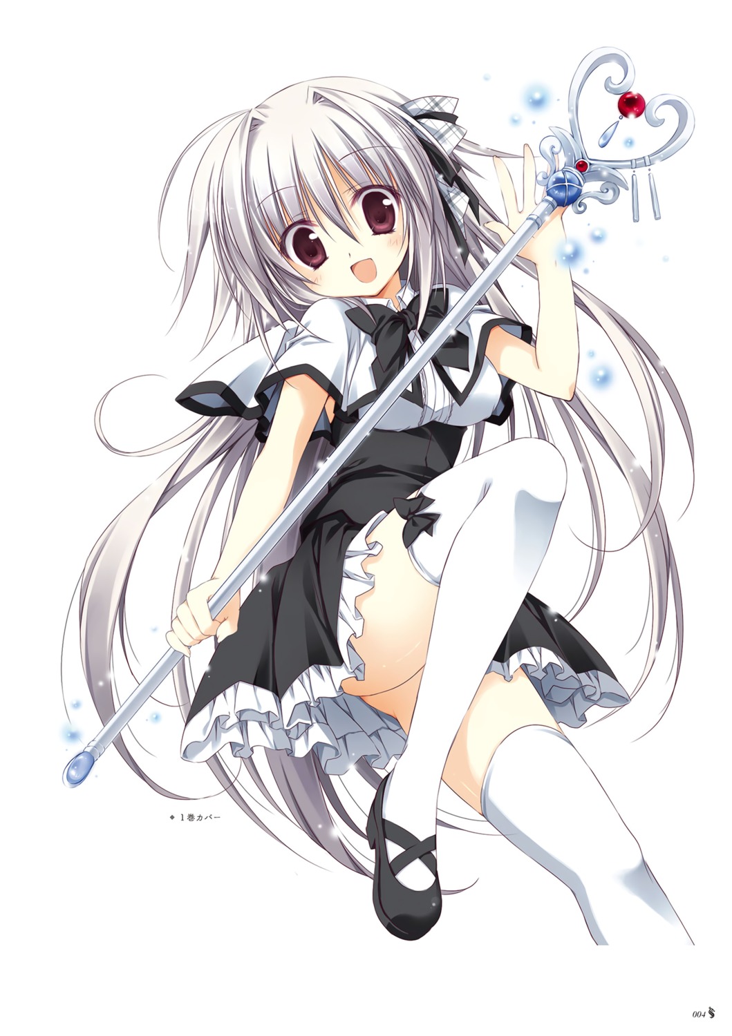 heels, iris_freyja, juuoumujin_no_fafnir, korie_riko, seifuku, thighhighs, weapon