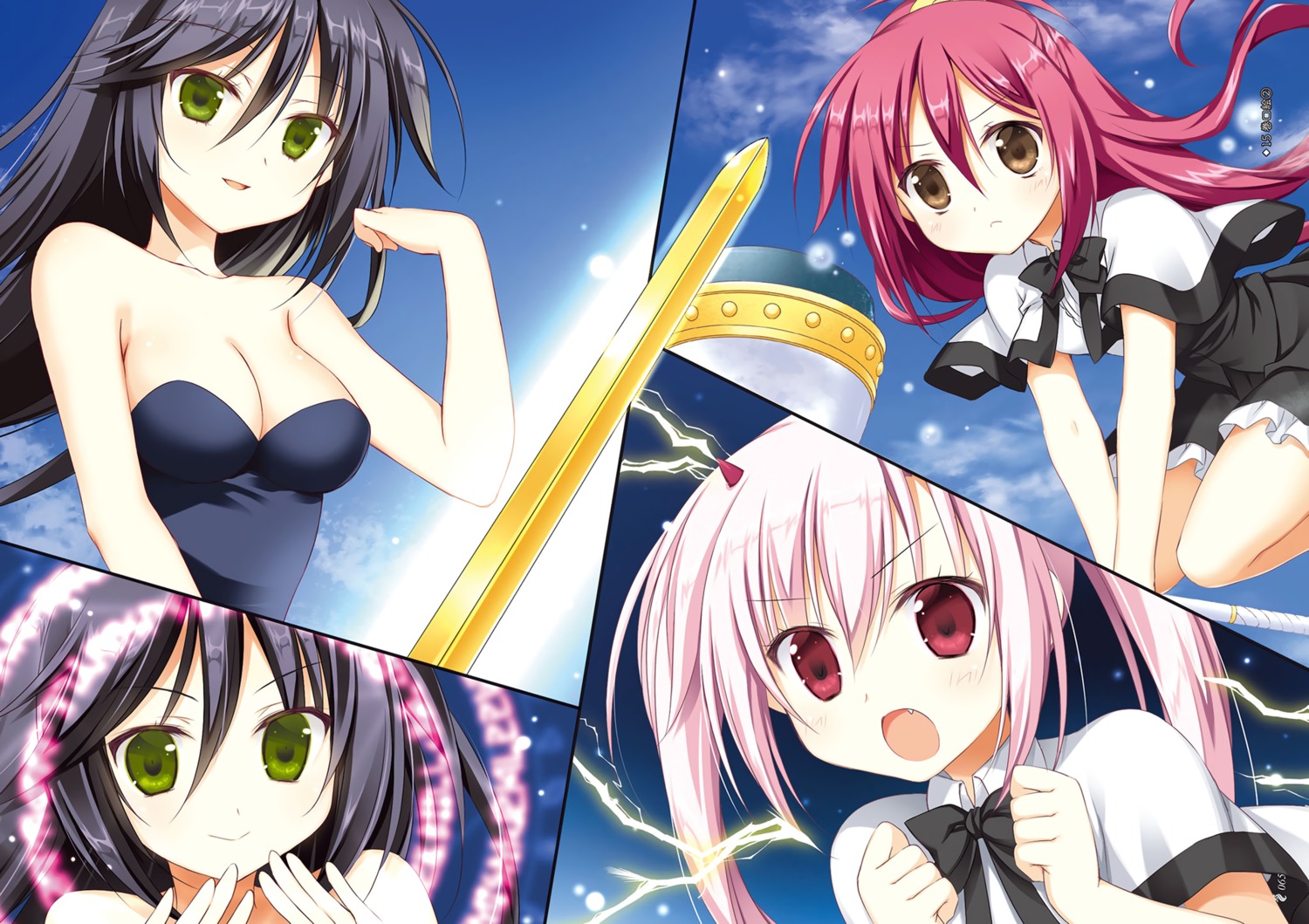 cleavage, dress, horns, juuoumujin_no_fafnir, kili_surtr_muspellzheimr, korie_riko, possible_duplicate, ren_miyazawa