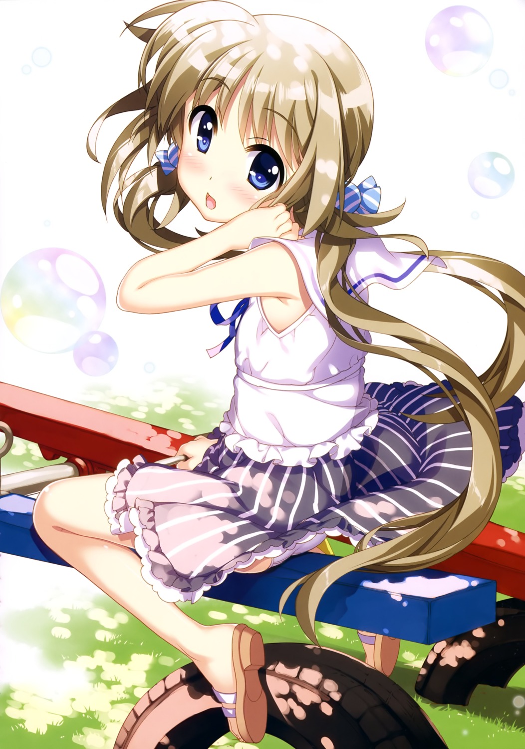 corona_timir, fujima_takuya, mahou_shoujo_lyrical_nanoha, mahou_shoujo_lyrical_nanoha_vivid, pantsu, skirt_lift