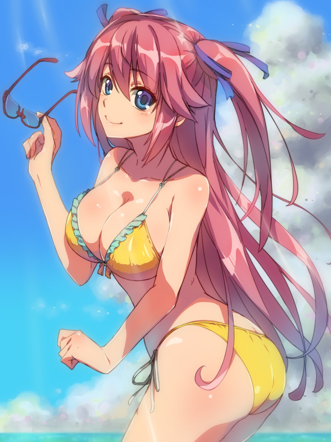 ass, bikini, chiharu_(9654784), cleavage, megane, sakura_airi, swimsuits, youkoso_jitsuryoku_shijou_shugi_no_kyoushitsu_e