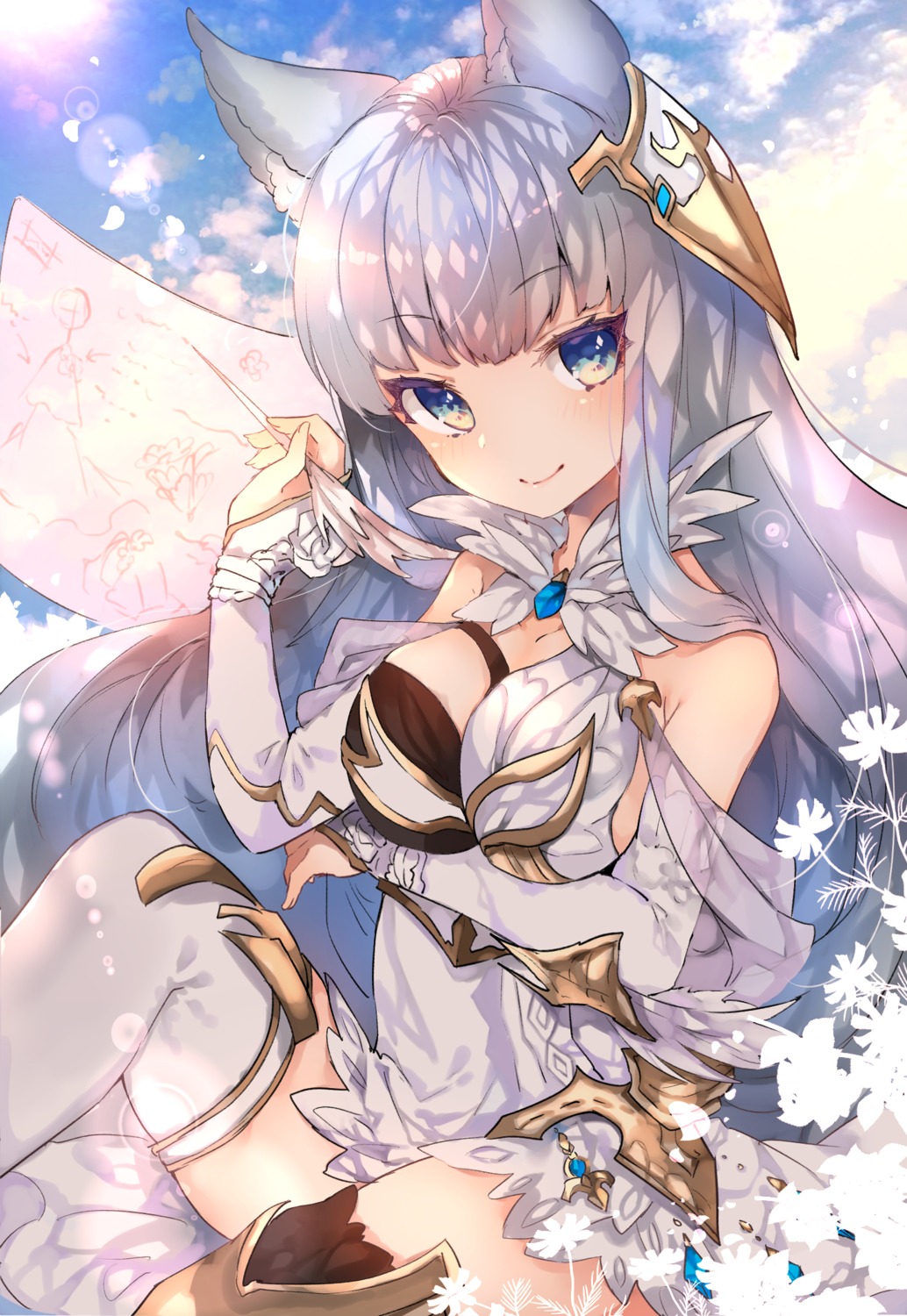 animal_ears, armor, breast_hold, granblue_fantasy, sweetroad, thighhighs