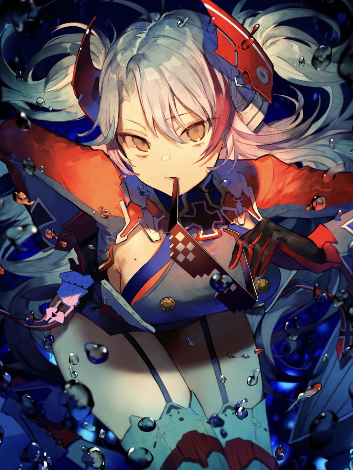 armor, azur_lane, megane, nozaki_tsubata, prinz_eugen_(azur_lane), stockings, thighhighs, uniform