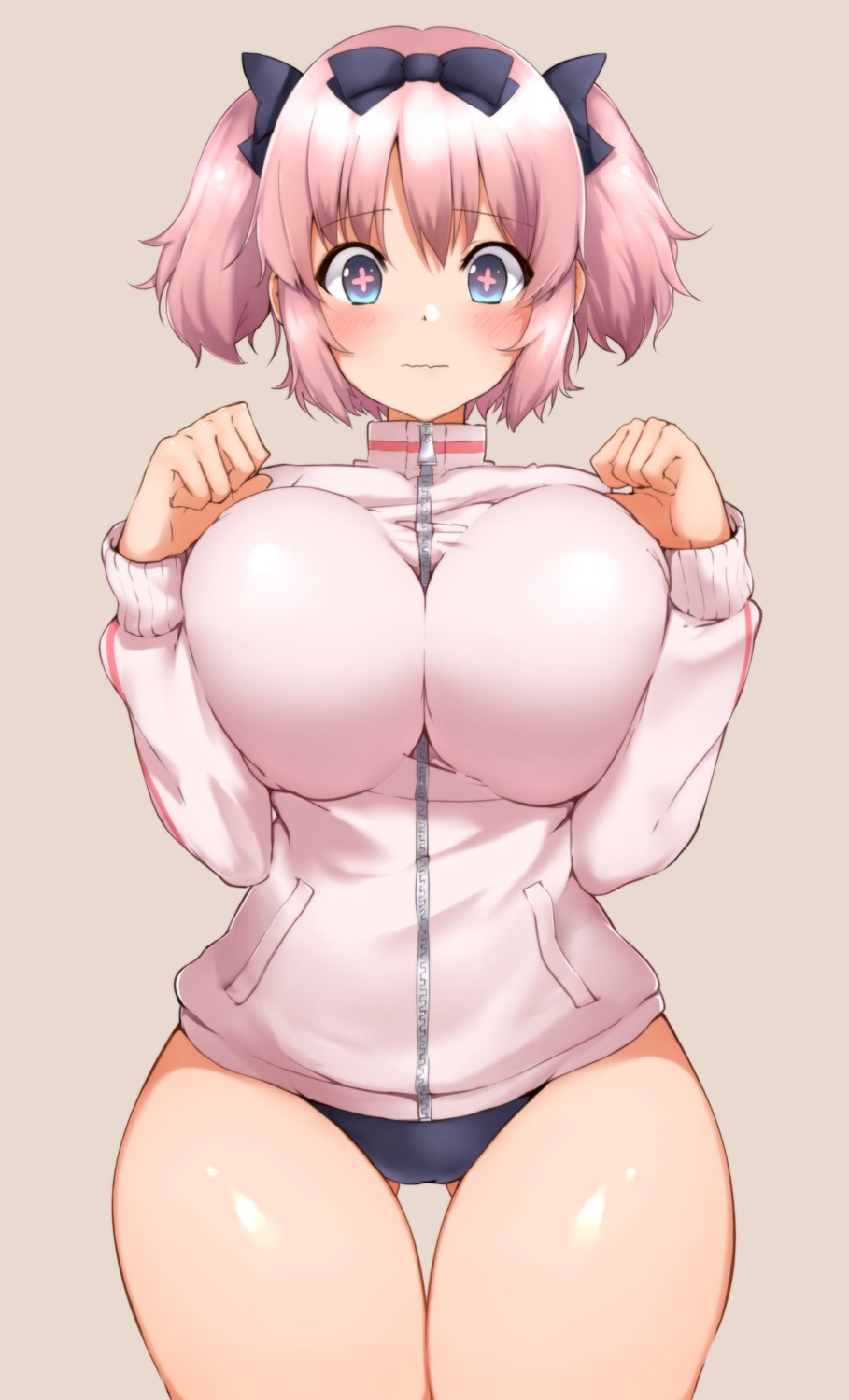 breast_hold, buruma, gym_uniform, hechi_(hechi322), hibari_(senran_kagura), senran_kagura