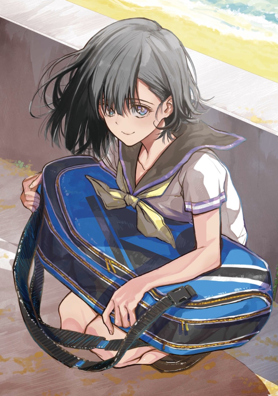 hamada_kousuke, hanebado!, seifuku, shiwahime_yuika