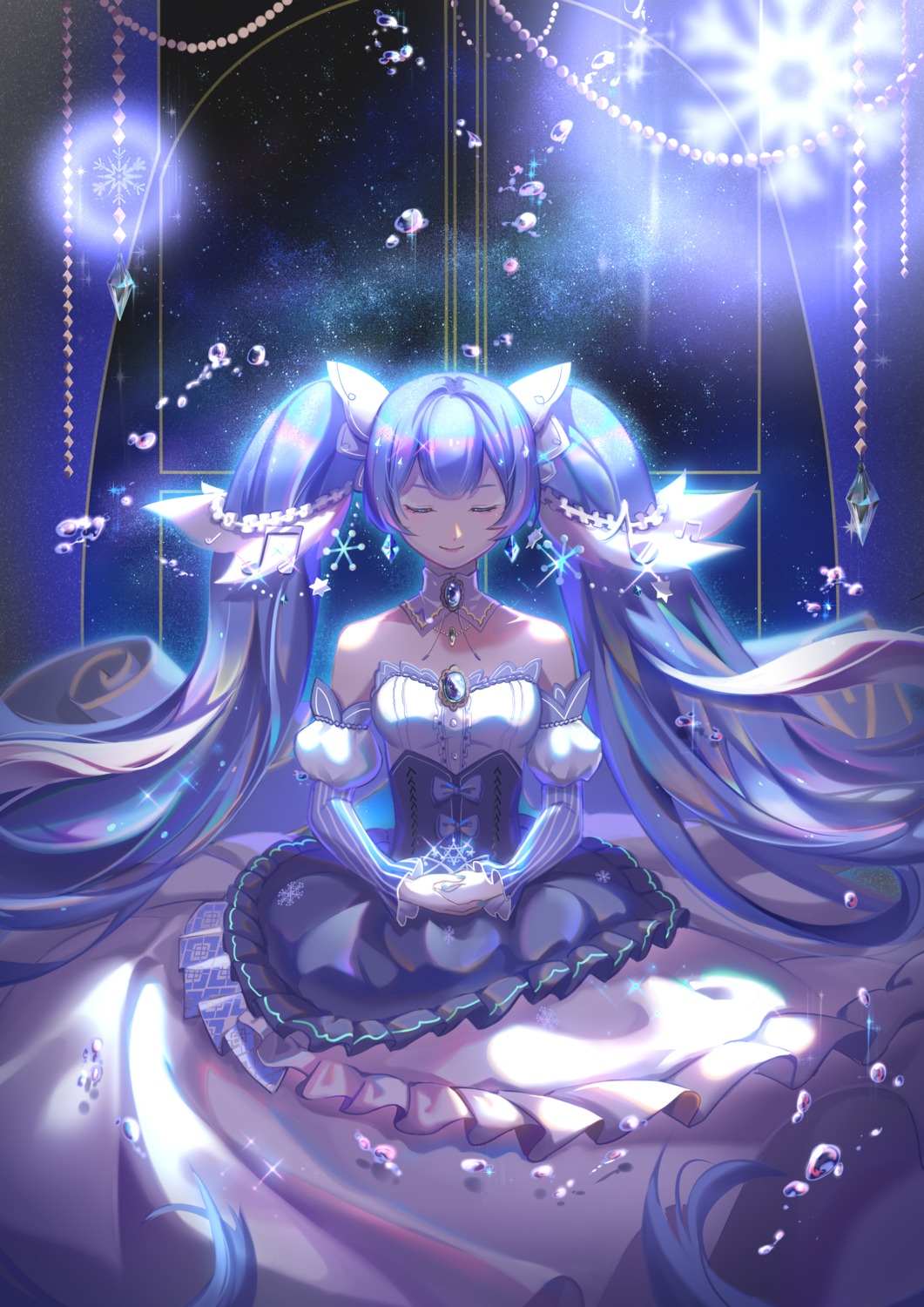 byuey, dress, hatsune_miku, vocaloid, yuki_miku