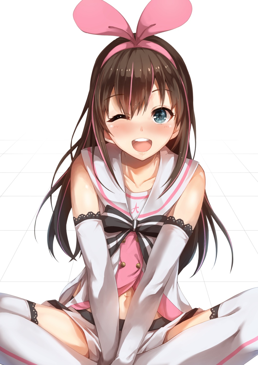kizuna_ai, kizuna_ai_inc., konkito, thighhighs