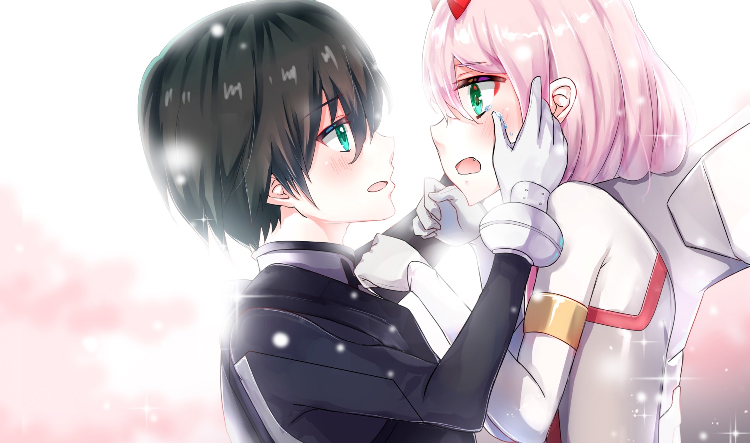 bodysuit, darling_in_the_franxx, hiro_(darling_in_the_franxx), horns, realdragon, zero_two_(darling_in_the_franxx)