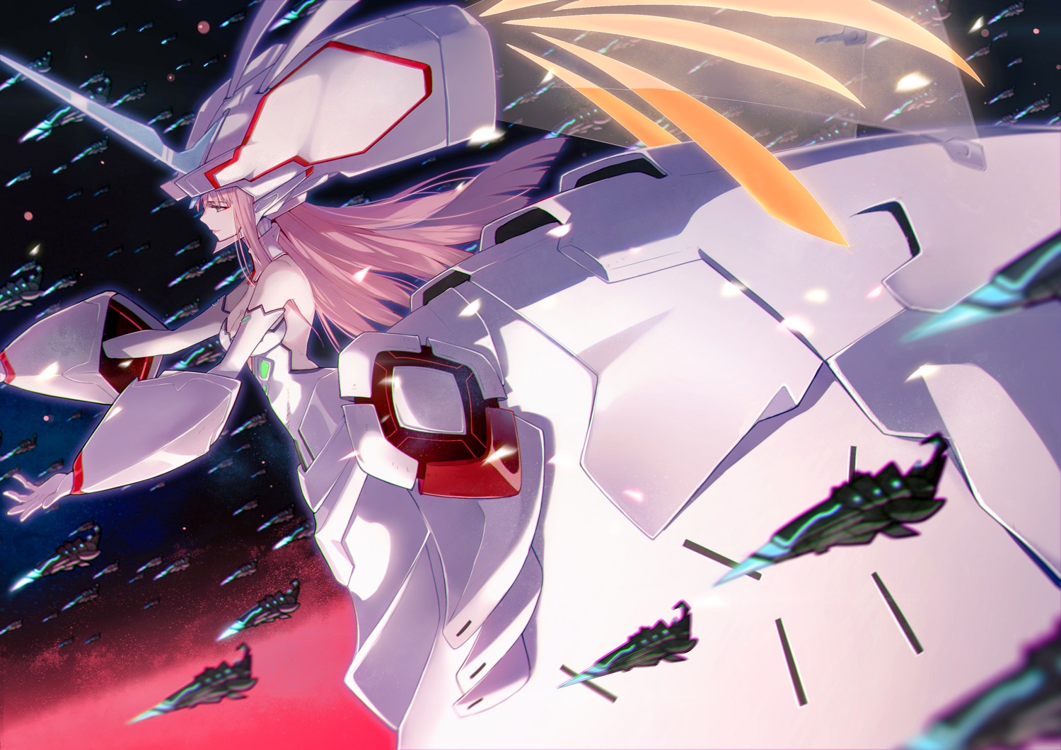 cleavage, darling_in_the_franxx, dress, slyvia, strelizia, strelizia_apus, strelizia_true_apus, zero_two_(darling_in_the_franxx)