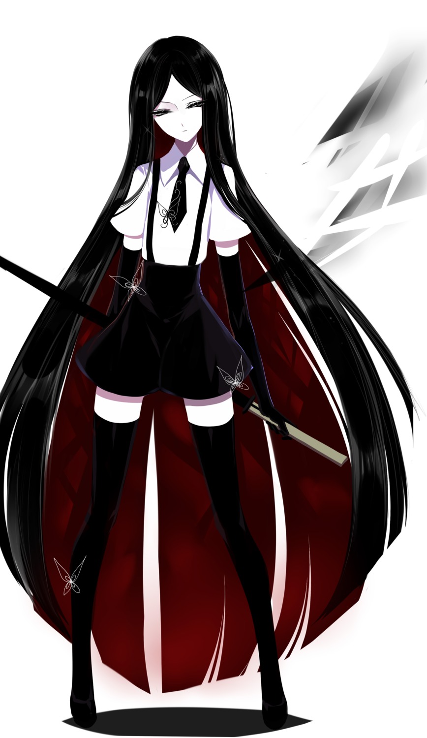 boltz_(houseki_no_kuni), houseki_no_kuni, sheya, sword, thighhighs