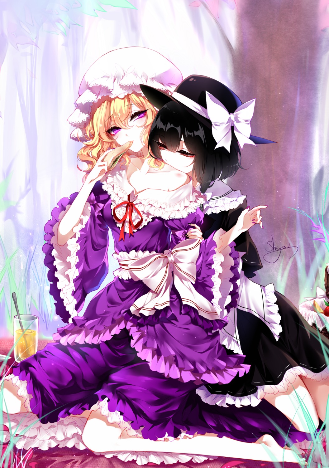 dress, maribel_hearn, sheya, touhou, usami_renko, yuri