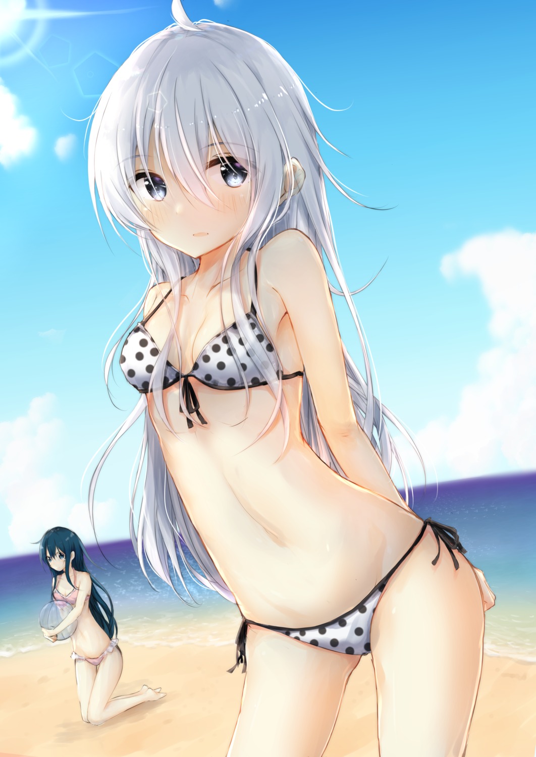 akatsuki_(kancolle), bikini, cleavage, hibiki_(kancolle), kantai_collection, swimsuits, uzuki_tsukuyo