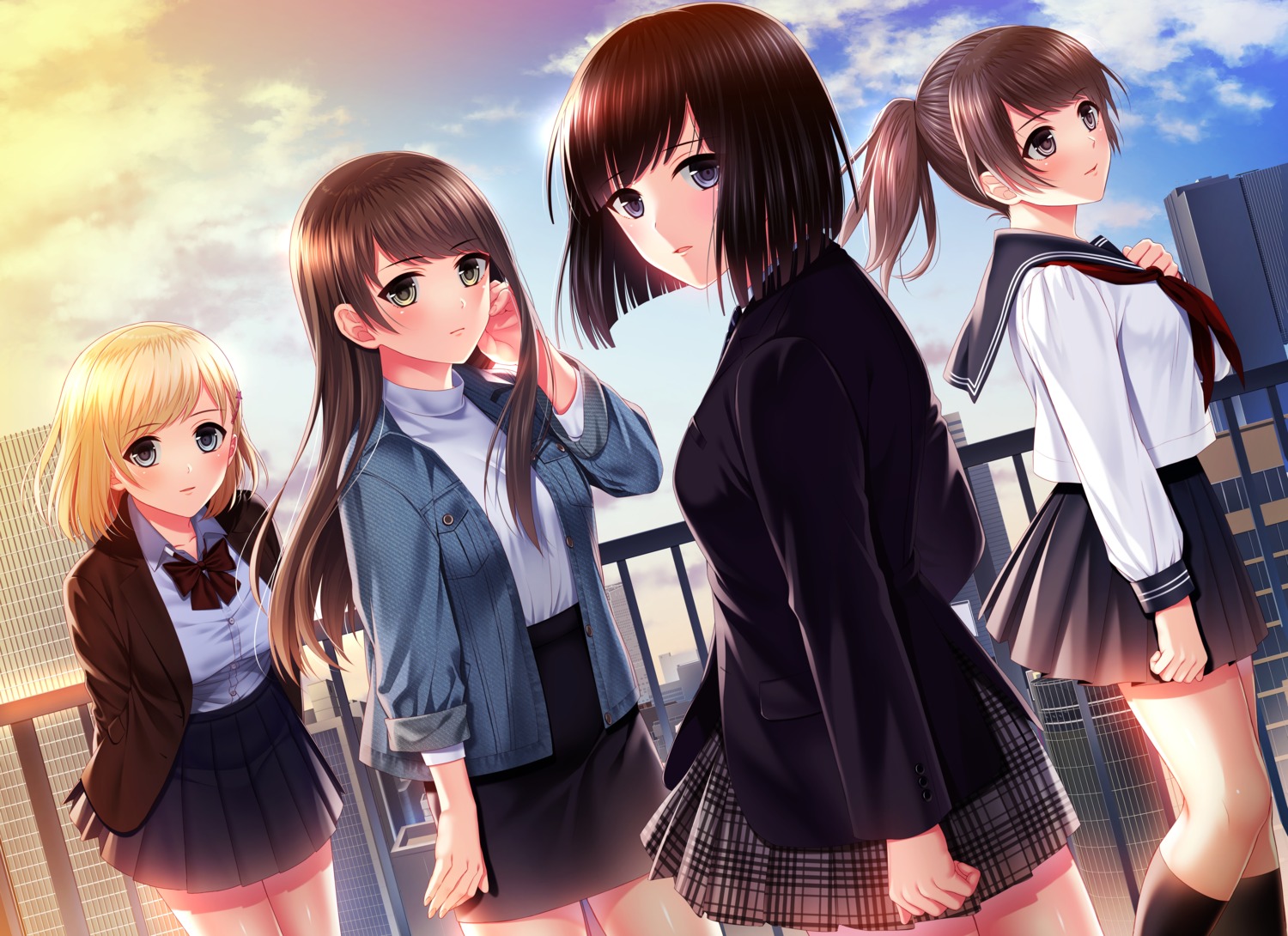 dolce, kitakaze_tsukasa, possible_duplicate, seifuku, shamrock_no_hanakotoba, sweater