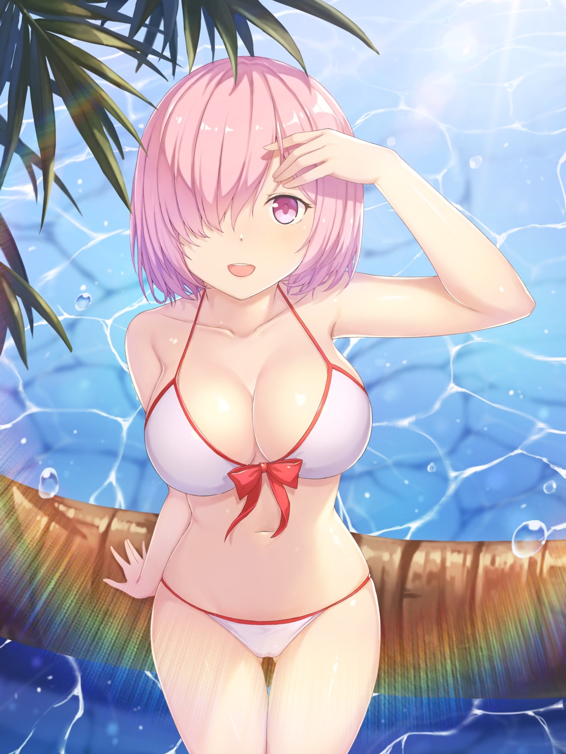 bikini, fate/grand_order, hallohi, mash_kyrielight, swimsuits
