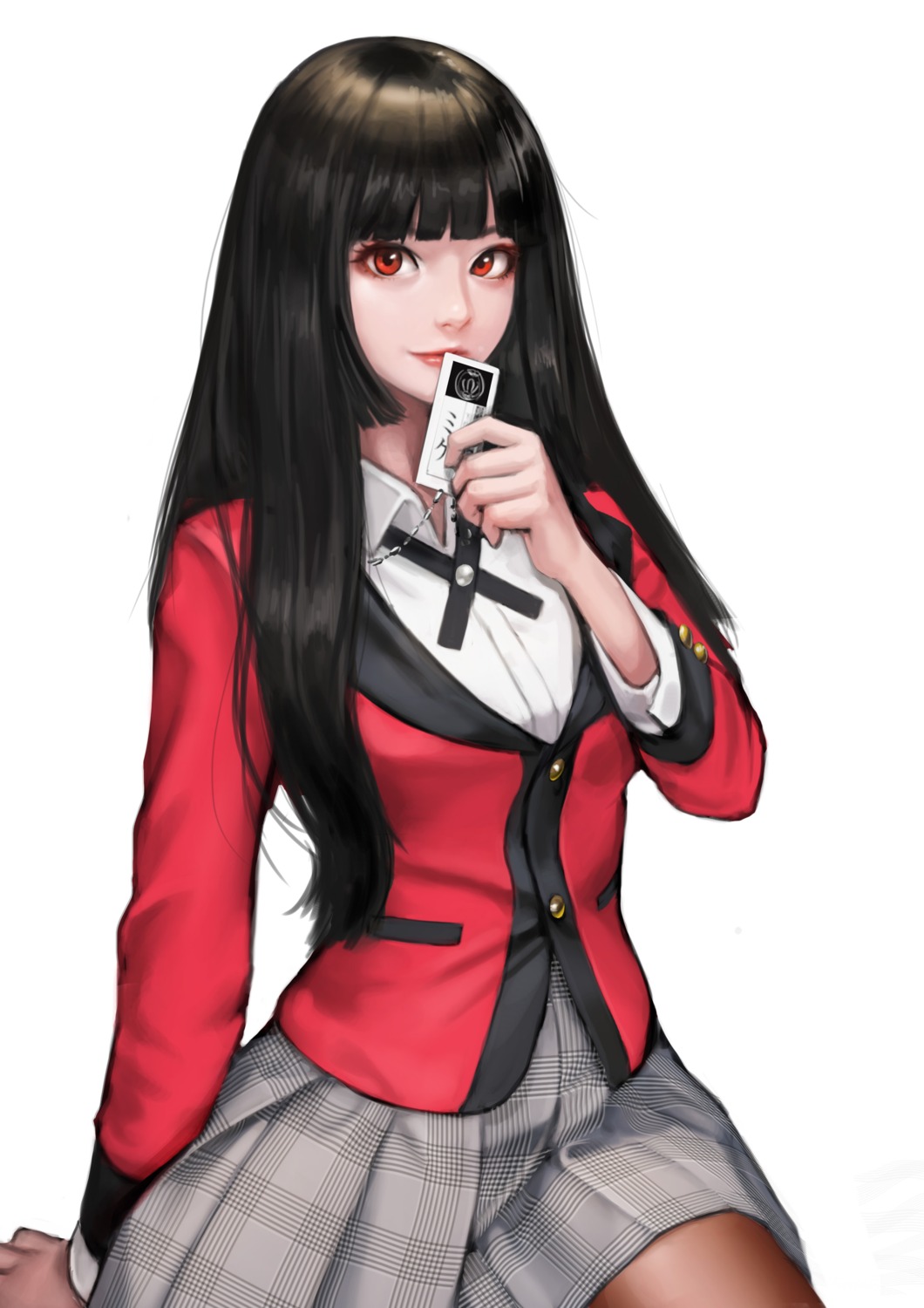 jabami_yumeko, kakegurui, kim_jungon, pantyhose, seifuku