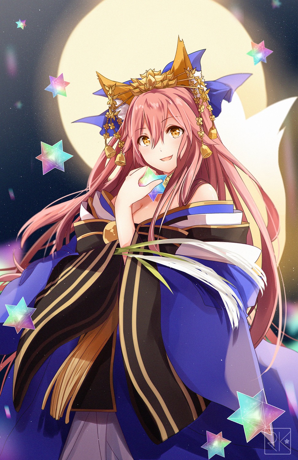 animal_ears, fate/grand_order, japanese_clothes, k-rumi, tail, tamamo_no_mae