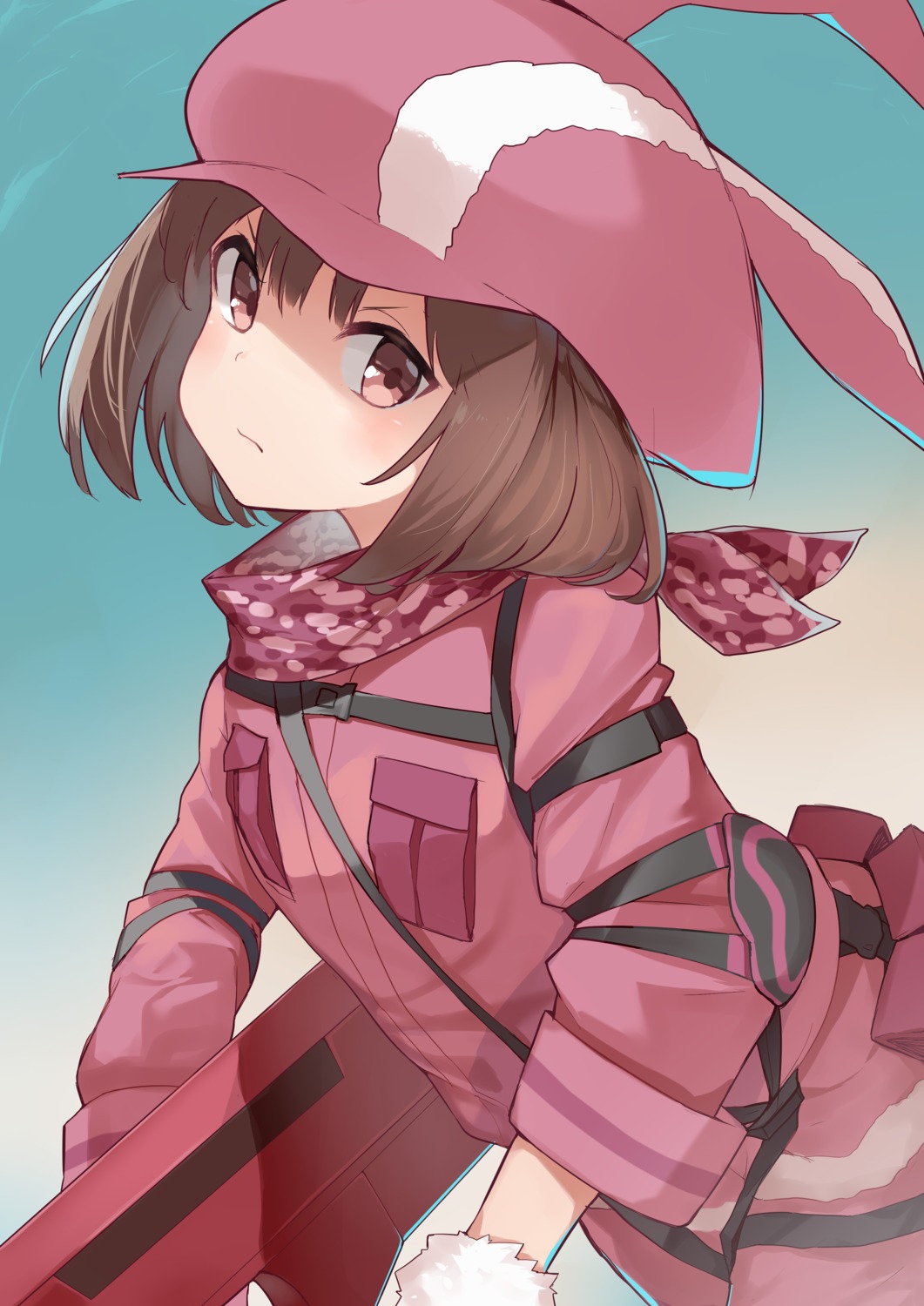 bodysuit, gun, kohiruimaki_karen, kura_ekaki, llenn, sword_art_online_alternative:_gun_gale_online