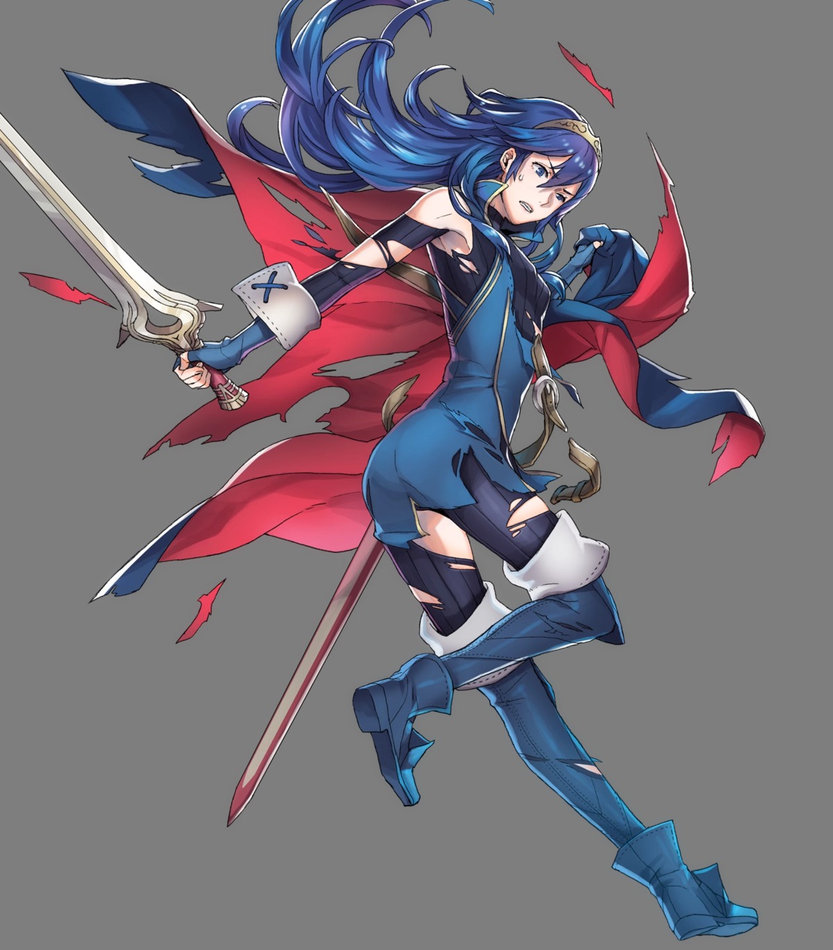 armor, fire_emblem, fire_emblem_heroes, fire_emblem_kakusei, lucina_(fire_emblem), maiponpon_(intelligent_systems), nintendo, pantyhose, sword, torn_clothes, transparent_png