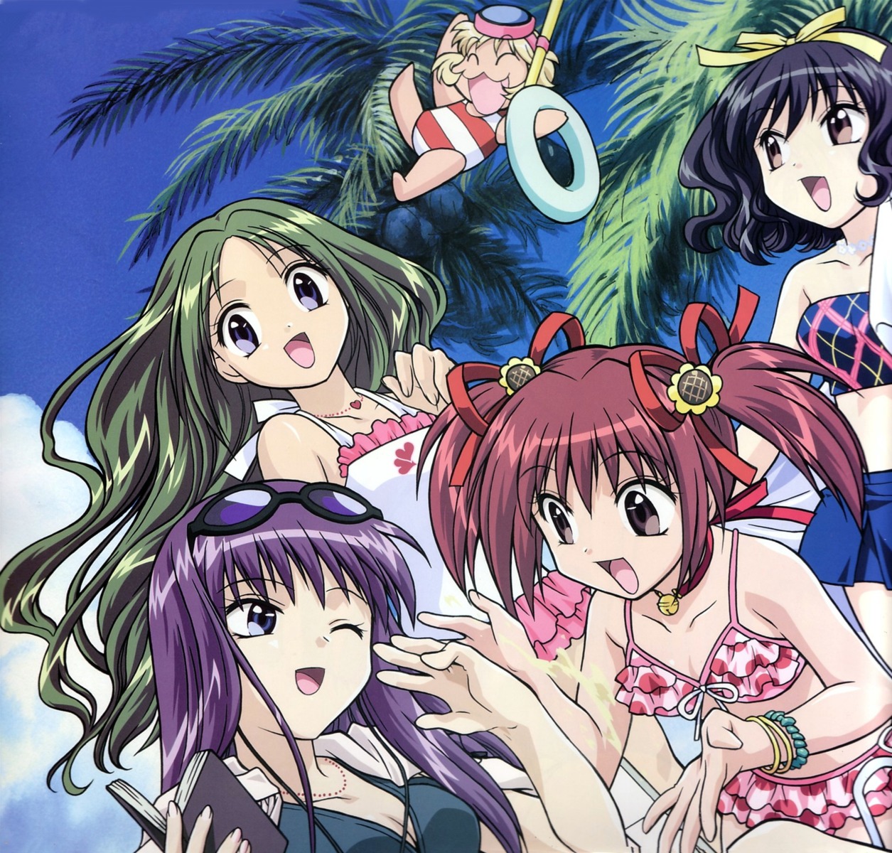 aizawa_mint, bikini, fong_pudding, fujiwara_zakuro, midorikawa_lettuce, momomiya_ichigo, swimsuits, tokyo_mew_mew