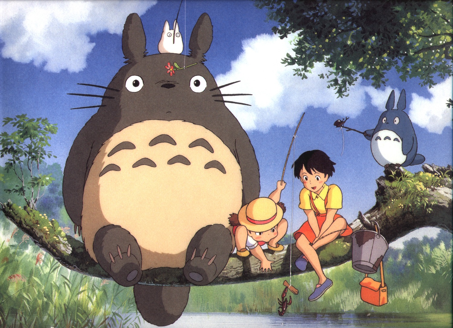 kusakabe_mei, kusakabe_satsuki, tonari_no_totoro, totoro