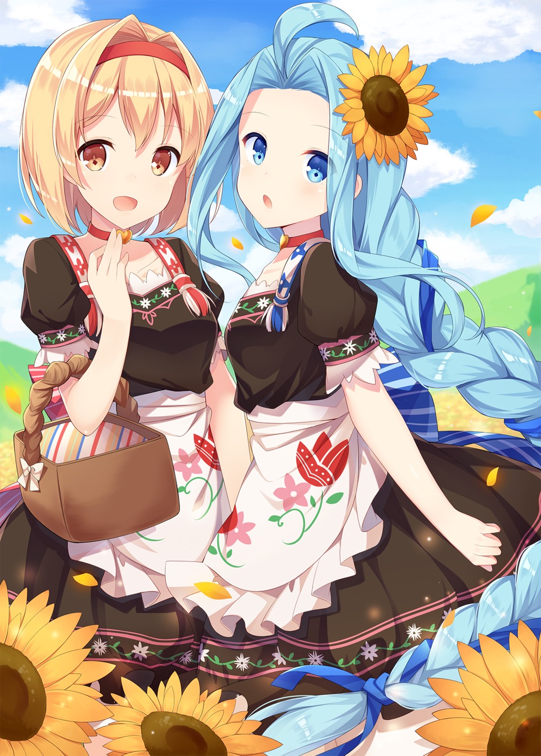 amemiya_ruki, djeeta_(granblue_fantasy), dress, granblue_fantasy, lyria_(granblue_fantasy)