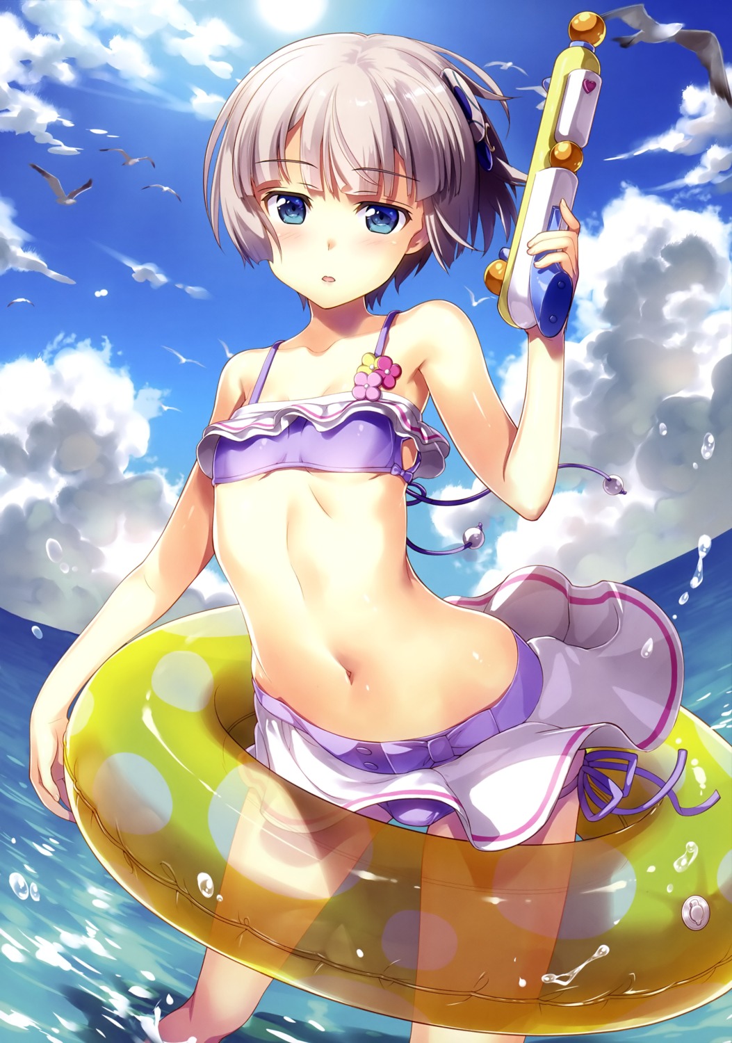 bikini, fujima_takuya, gun, meteora_osterreich, re:creators, swimsuits, wet