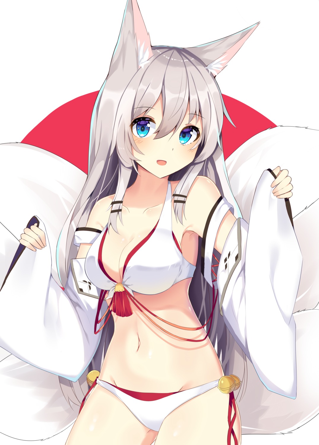 animal_ears, bikini, cleavage, kitsune, possible_duplicate, ryu_narb, swimsuits, tail