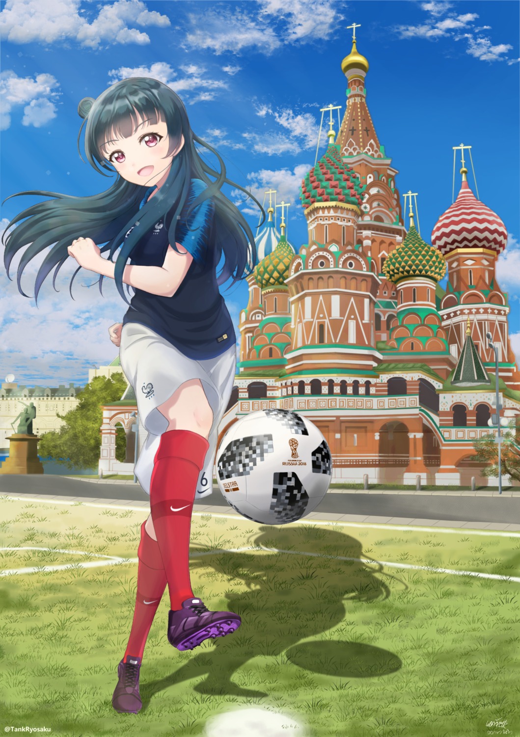 love_live!_(series), love_live!_sunshine!!, soccer, tank_ryousaku, tsushima_yoshiko, uniform