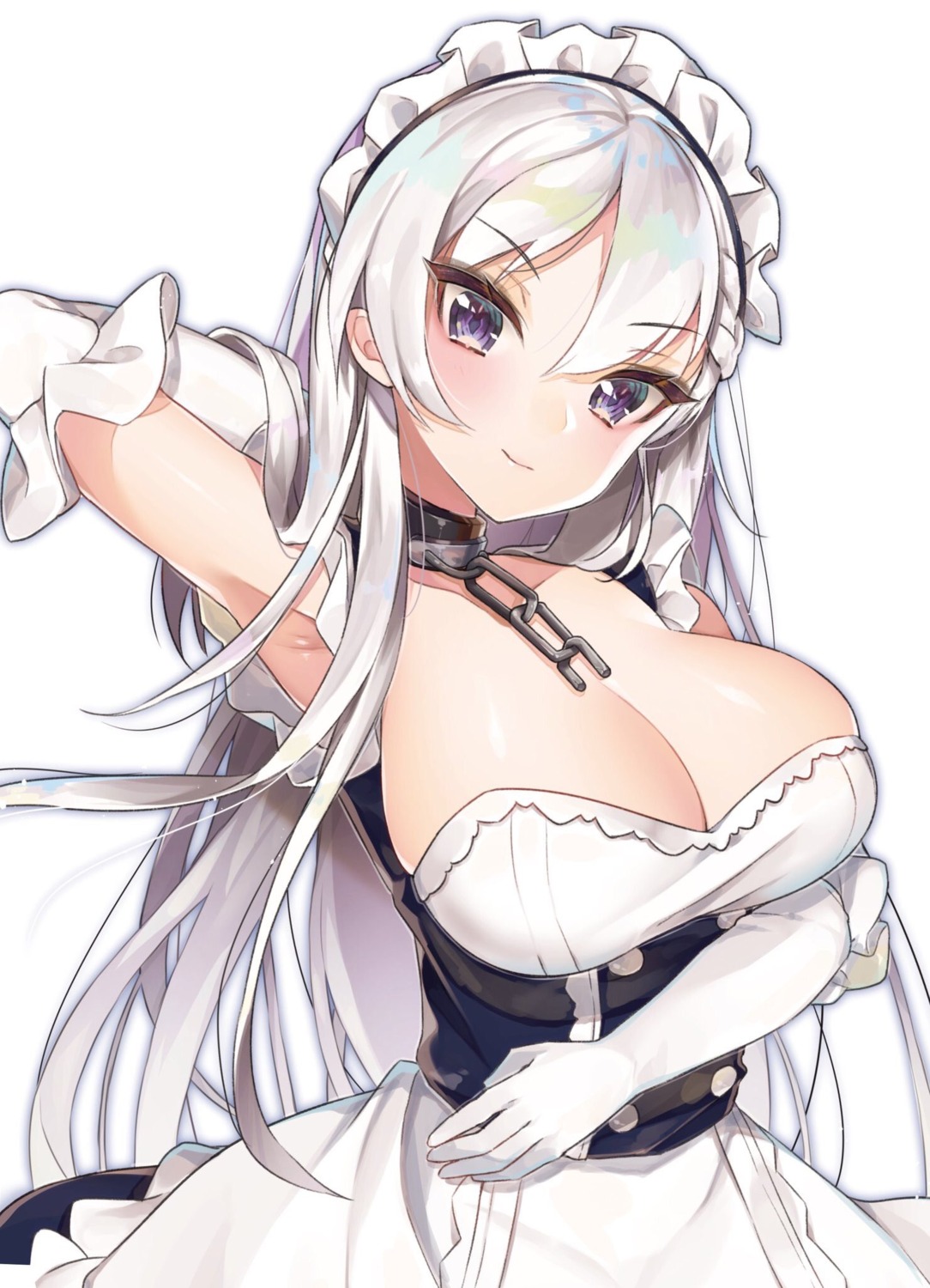 azur_lane, belfast_(azur_lane), cleavage, maid, yayoichi_(yoruyoru108)