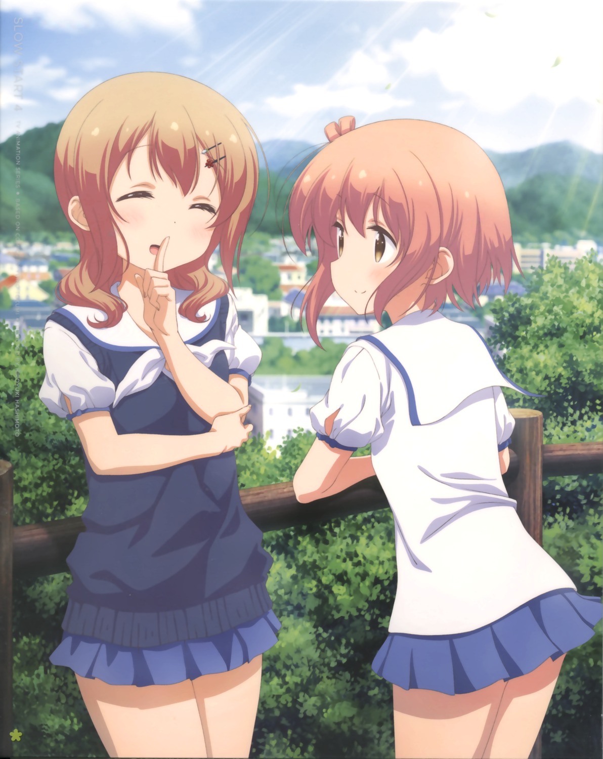 anno_masato, breast_hold, ichinose_hana, seifuku, slow_start, sweater, tokura_eiko