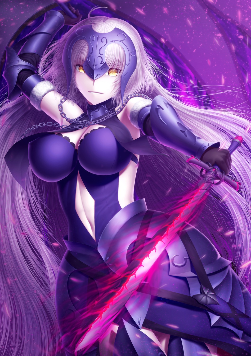 armor, cleavage, fate/grand_order, jeanne_d'arc, jeanne_d'arc_alter_(fate), masatoki, sword