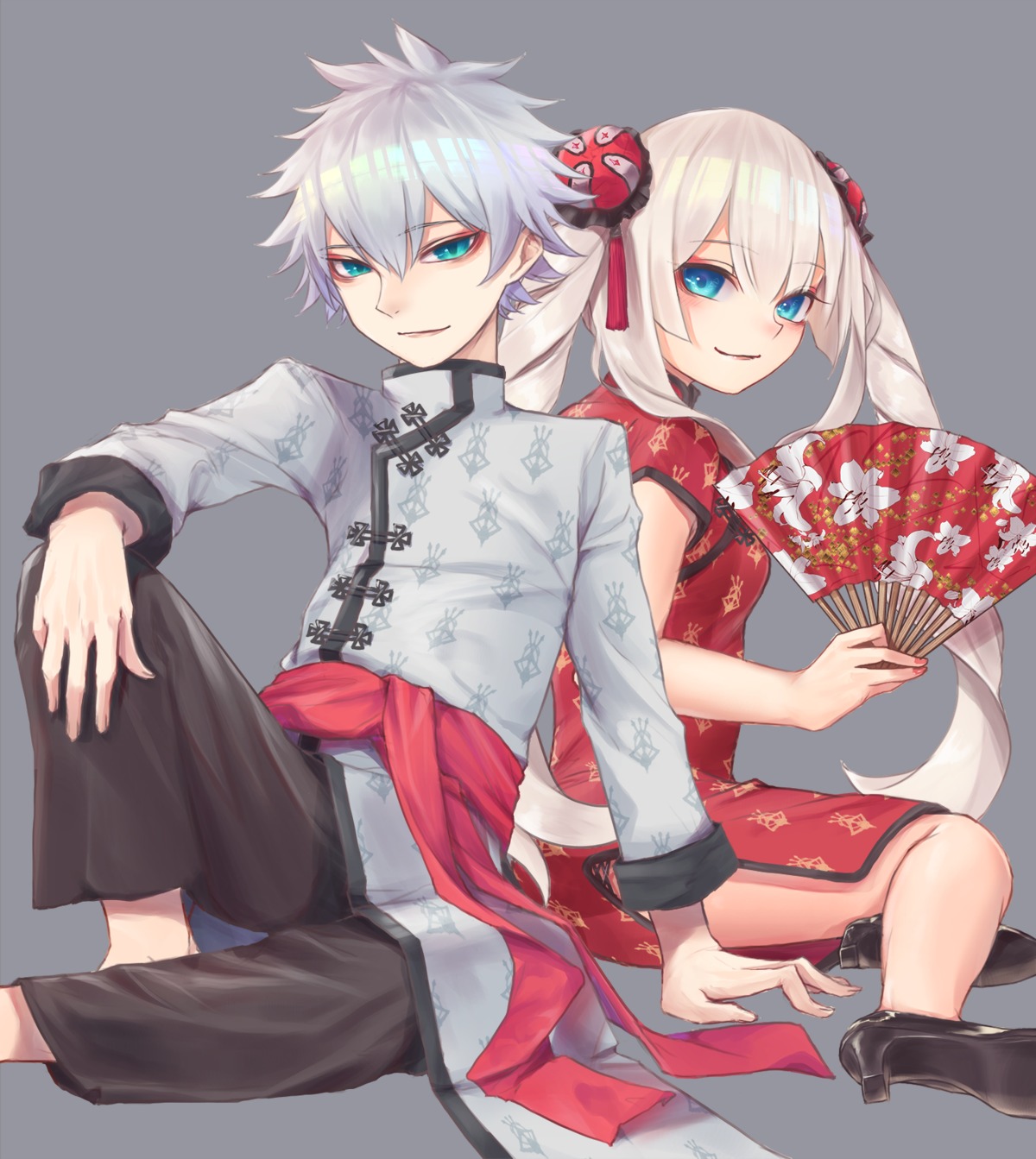 asian_clothes, charles-henri_sanson_(fate), chinadress, fate/grand_order, heels, marie_antoinette_(fate), shiina_(artist)