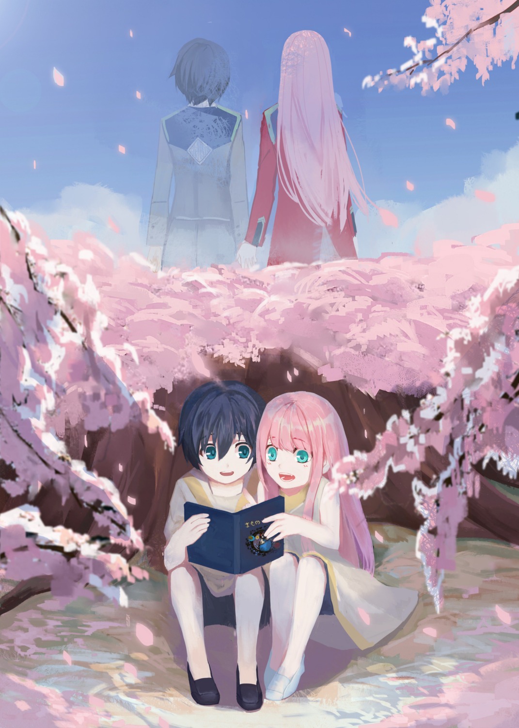 chu_dengdeng, darling_in_the_franxx, hiro_(darling_in_the_franxx), uniform, zero_two_(darling_in_the_franxx)