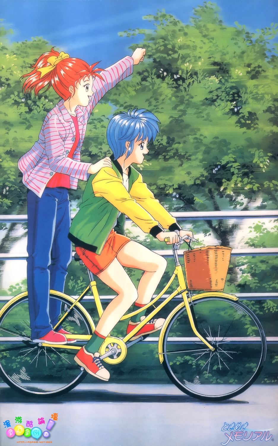 nijino_saki, saotome_yumi, tokimeki_memorial, watermark
