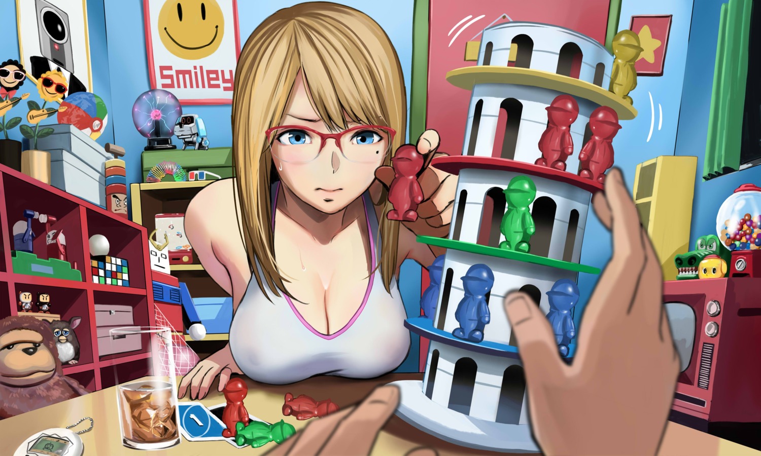 cleavage, megane, urasuji_samurai