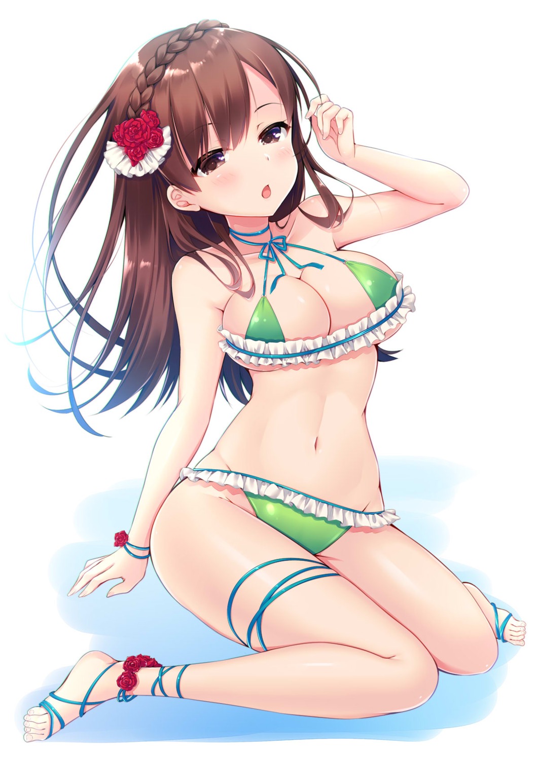 bikini, kantai_collection, ko_yu, ooi_(kancolle), swimsuits