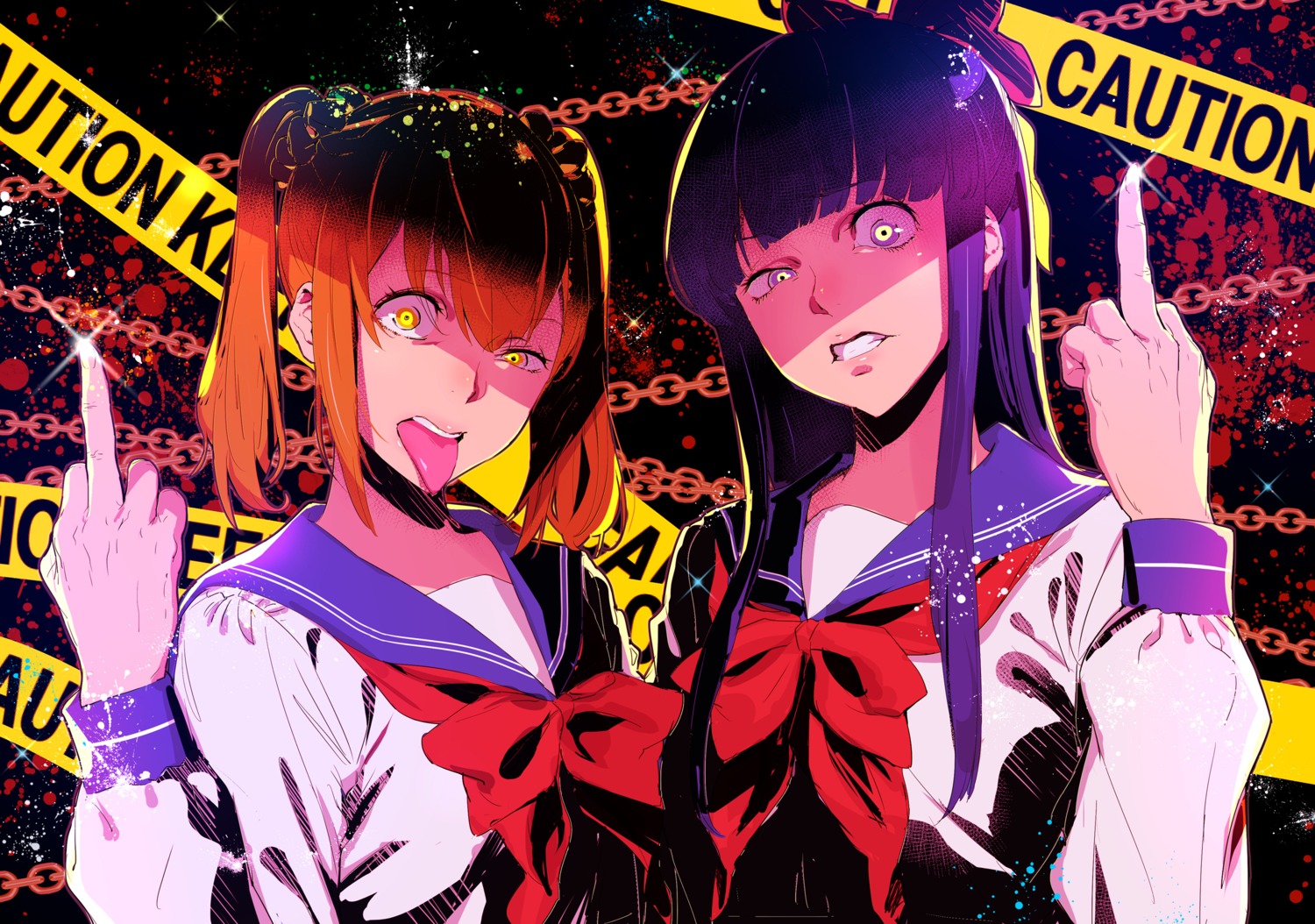 iku_(ikuchan_kaoru), pipimi, pop_team_epic, popuko, seifuku