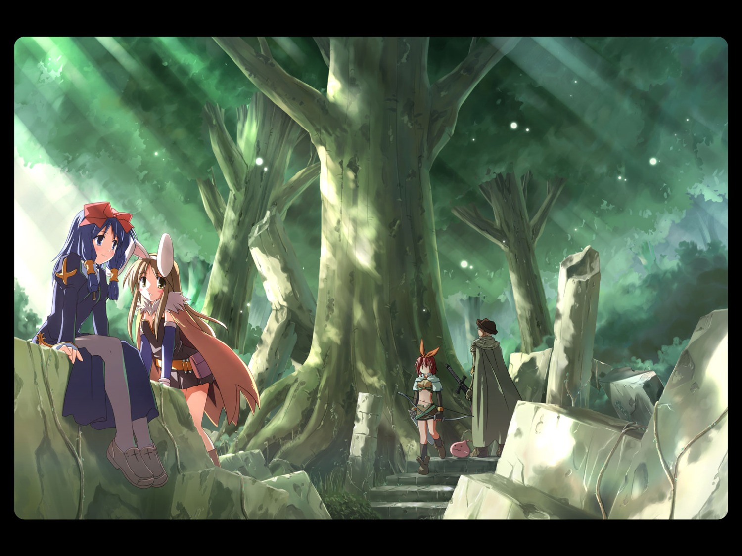 alchemist, archer, knight, priest, ragnarok_online, studio_s.d.t., wallpaper, yuuki_tatsuya
