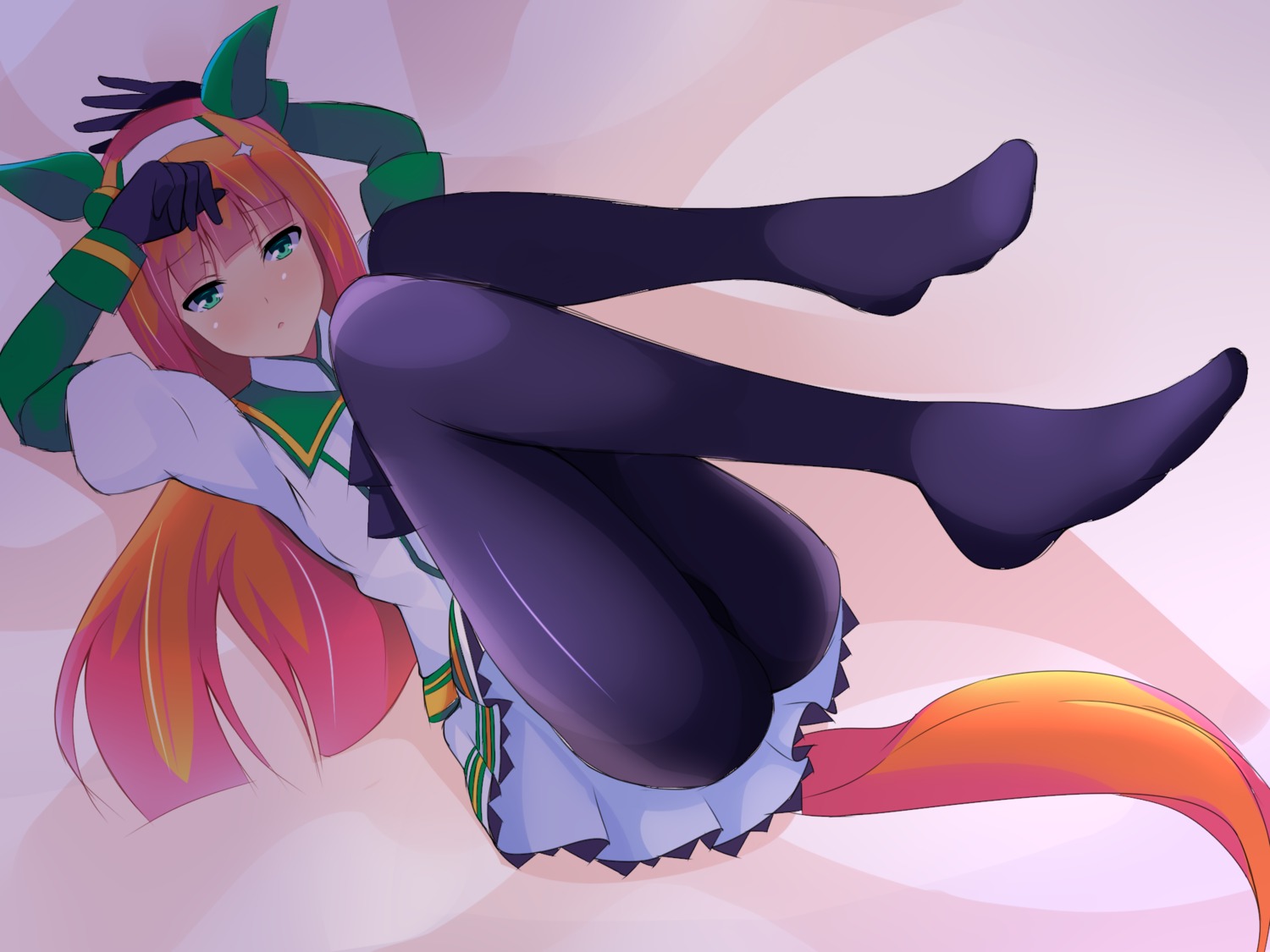 animal_ears, feet, pantyhose, silence_suzuka_(umamusume), tail, uechirou, uma_musume_pretty_derby, uniform