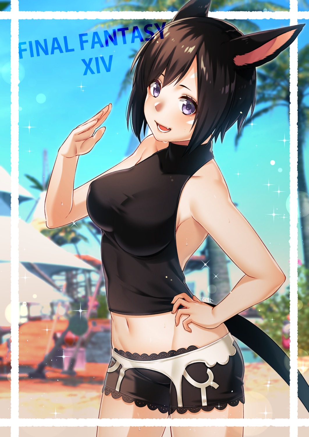 animal_ears, final_fantasy, final_fantasy_xiv, miqo'te, sakura_chiyo_(konachi000), tail