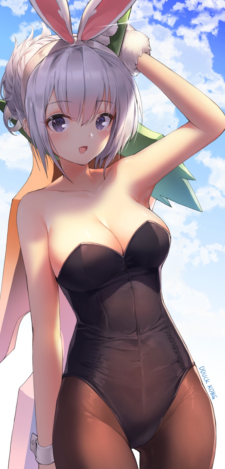animal_ears, bunny_ears, bunny_girl, cleavage, dduck_kong, league_of_legends, riven_(league_of_legends), sword