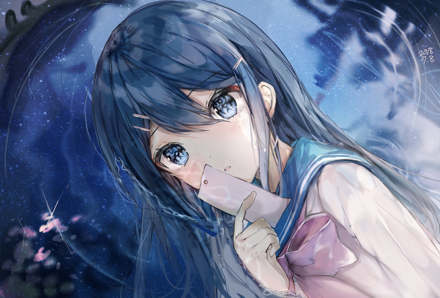 bomucox, dangan-ronpa, maizono_sayaka, seifuku, wet