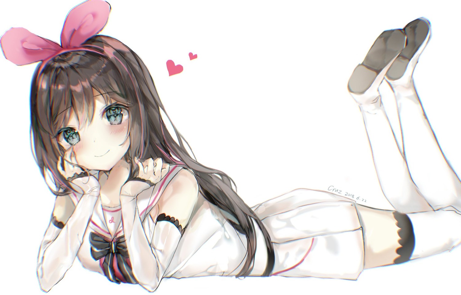 bomucox, kizuna_ai, kizuna_ai_inc., thighhighs
