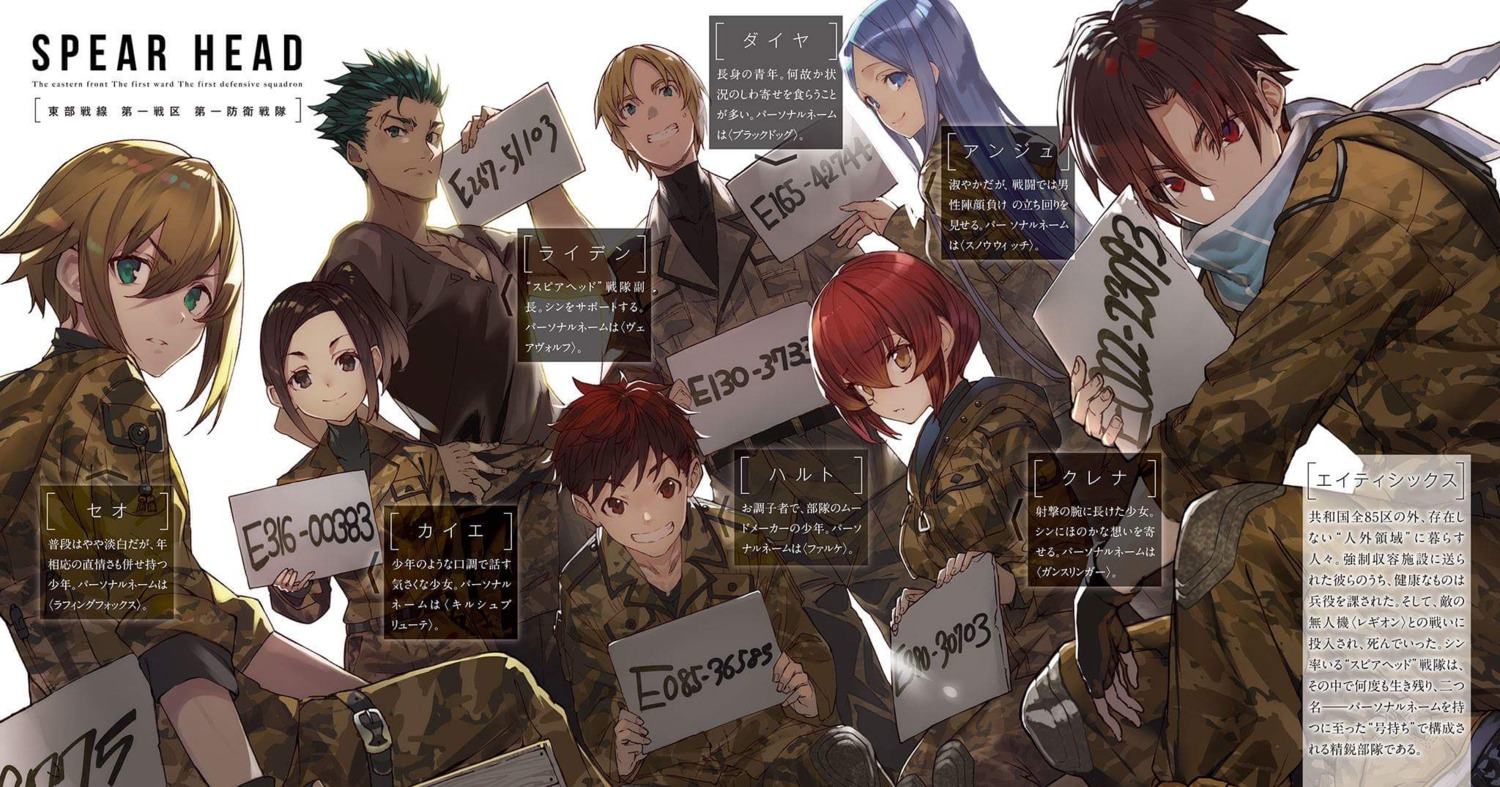 86_-eighty_six-, anju_emma, daiya_irma, hart_keets, kaie_tanya, kurena_kukumila, raiden_shuga, shinei_nouzen