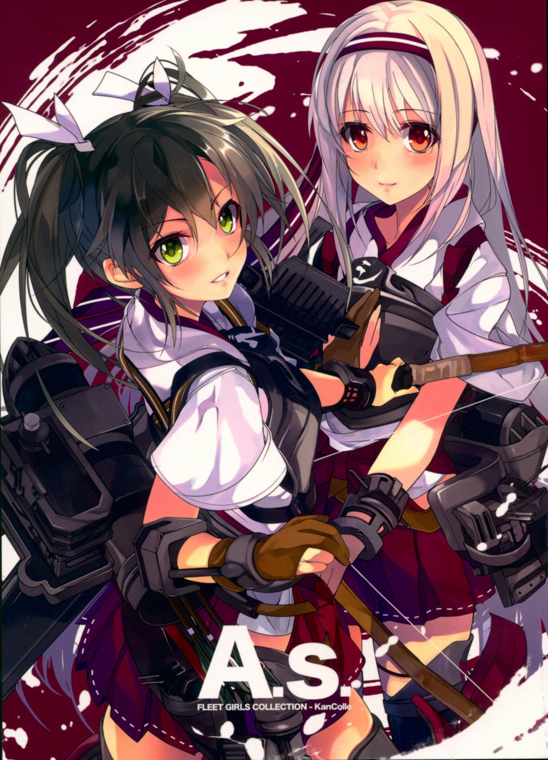 kantai_collection, shirokitsune, shoukaku_(kancolle), weapon, zuikaku_(kancolle)
