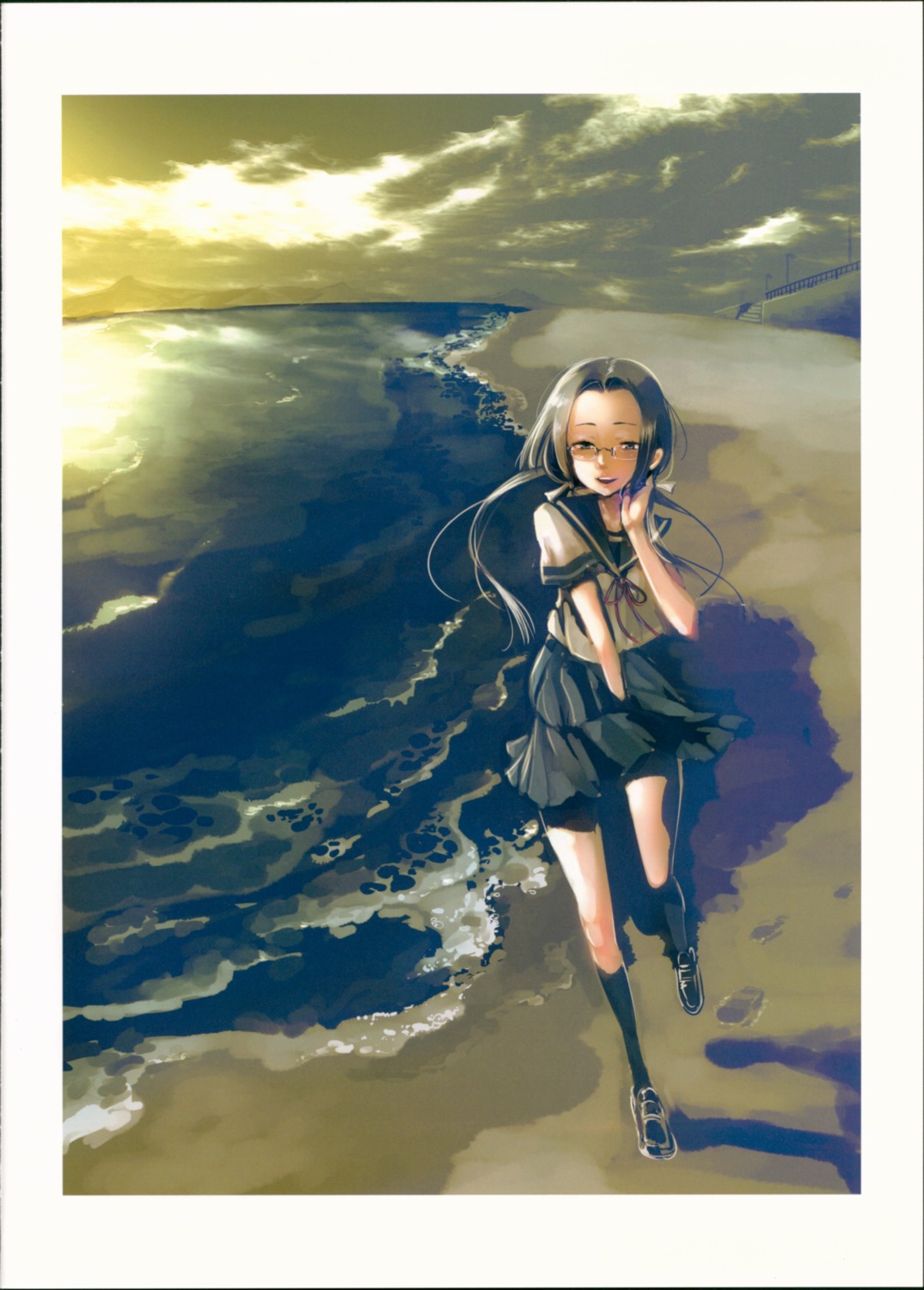 kamizuki_shiki, megane, seifuku