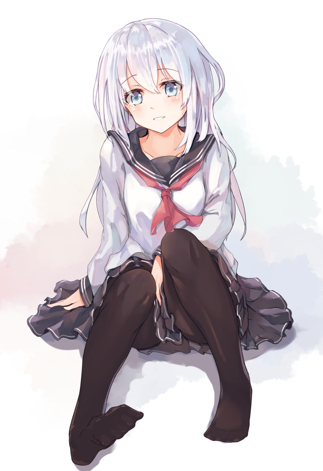 feet, hibiki_(kancolle), kantai_collection, koomoi, pantyhose, seifuku