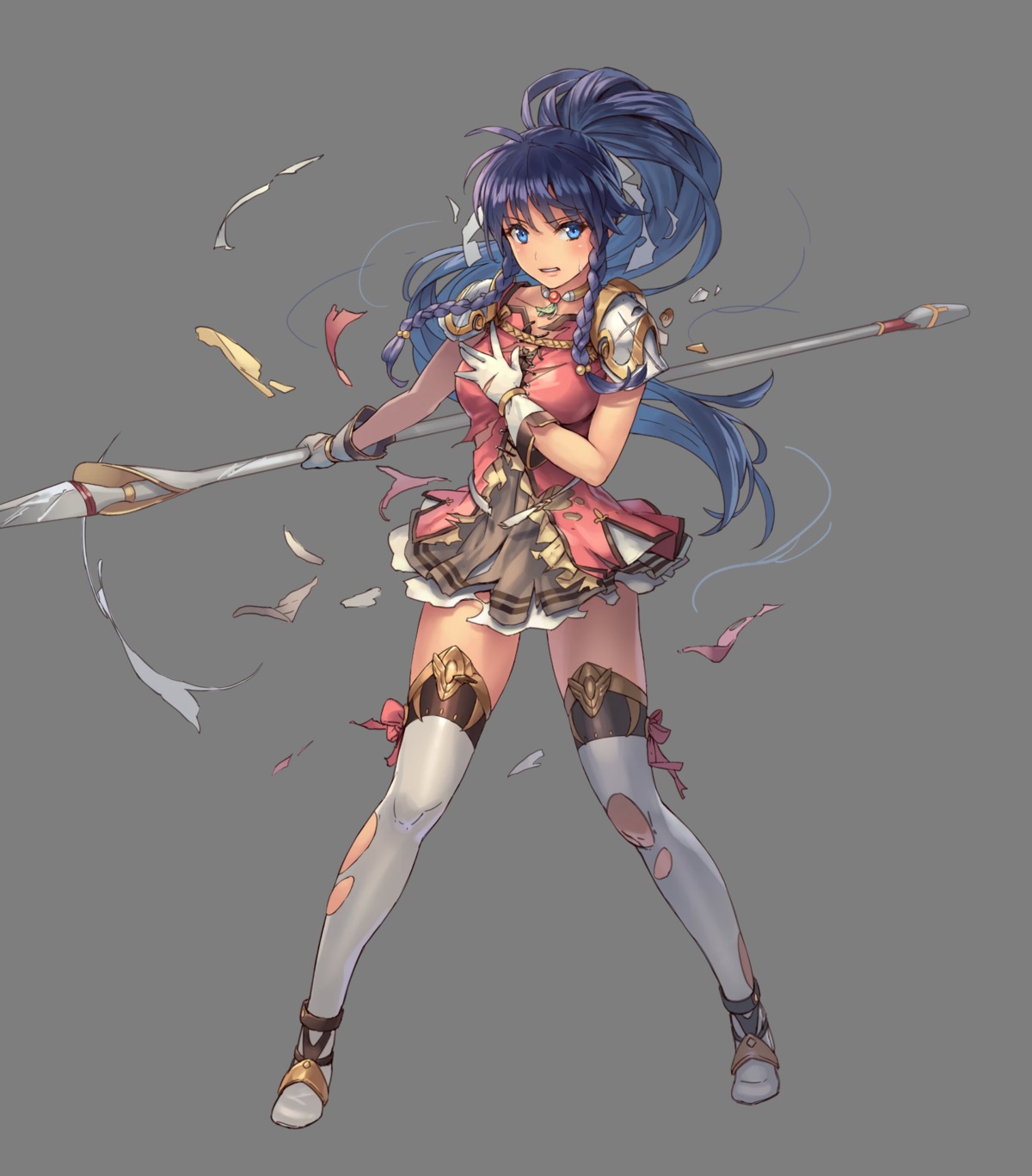 armor, breast_hold, cuboon, dress, fire_emblem, fire_emblem:_seima_no_kouseki, fire_emblem_heroes, nintendo, tana_(fire_emblem), thighhighs, torn_clothes, transparent_png, weapon