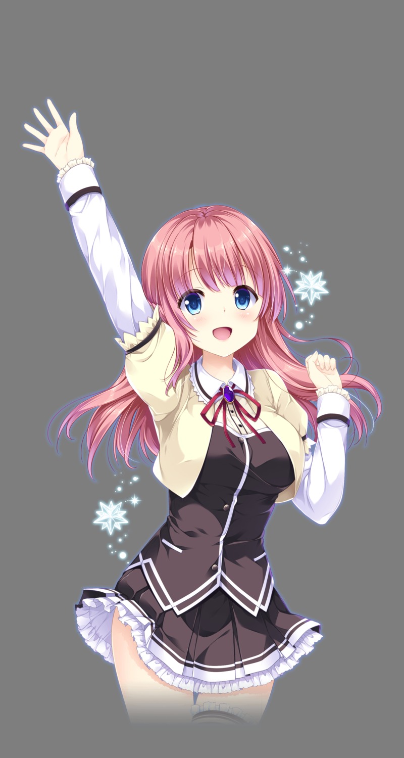 ensemble_(company), fujisaki_nagisa, garter, kurasawa_moko, otome_ga_musubu_tsukiyo_no_kirameki, seifuku, skirt_lift, transparent_png