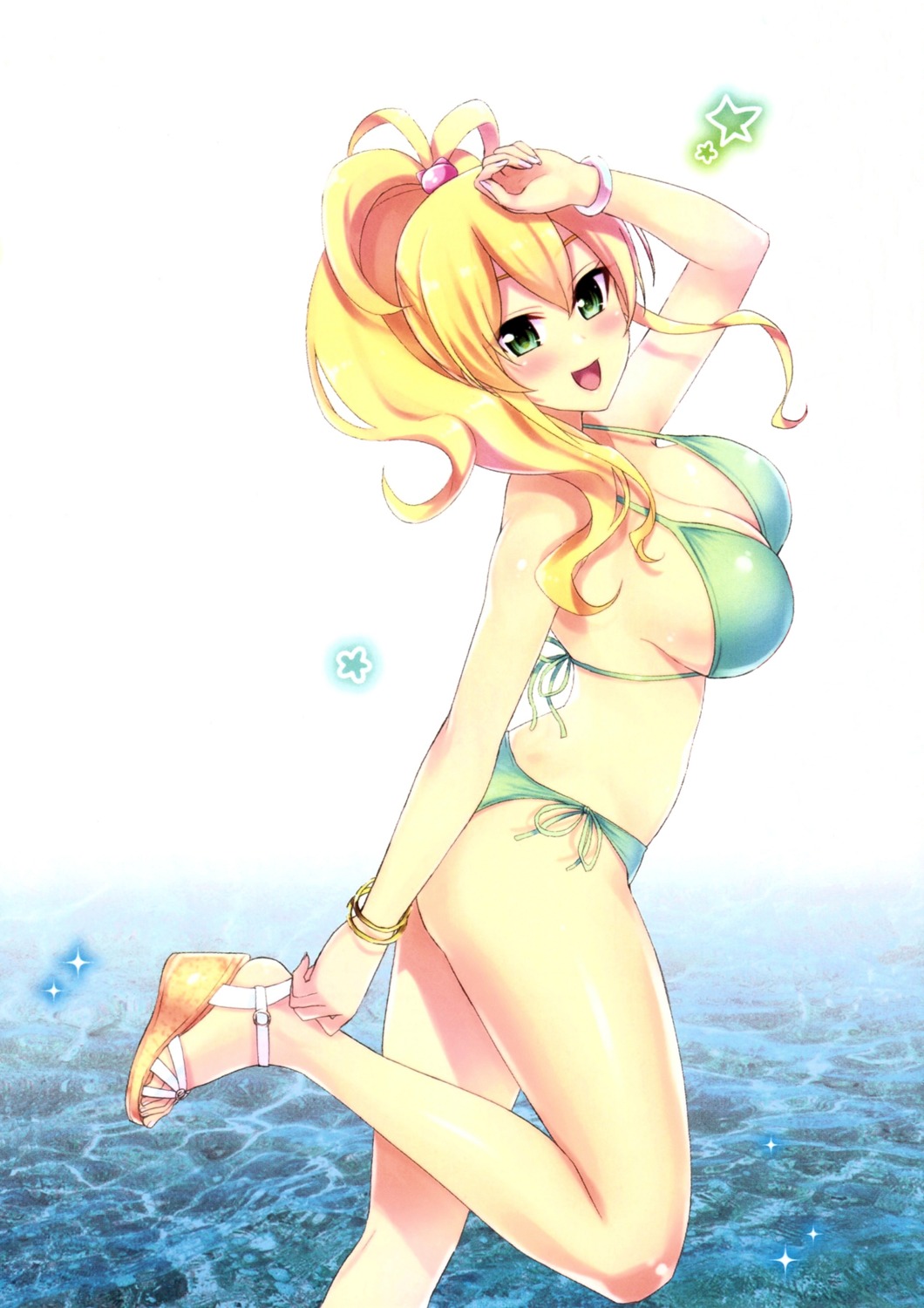 bikini, cleavage, hajimete_no_gal, heels, swimsuits, ueno_meguru, yame_yukana